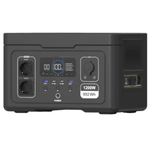 Front view of NexGrid NV-P12-992 portable power station featuring 1200W output and 992wh capacity