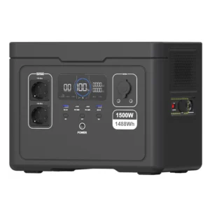 Front view of NexGrid NV-P15-1488 portable power station highlighting 150OW output and 1488wh capacity