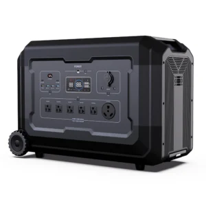 Front view of NexGrid NV-P36-3072 heavy-duty solar generator featuring 360OW output and a 30A RV port